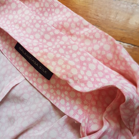 Vintage Balenciaga Pink Silk Dress Size 38, Balenciaga French Designer Dress - Picture 6 of 7
